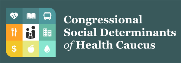 SDOH logo of colorful squares around a  iconized family